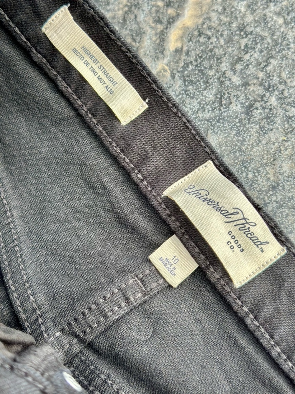 NWT Universal Thread Womens High Rise Straight Leg Stretch Black Jeans - Picture 7 of 9